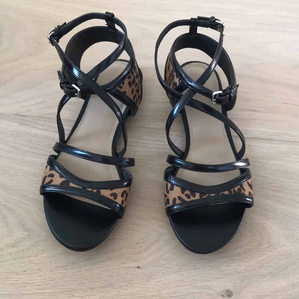 Zara Strappy Leopard Sandals